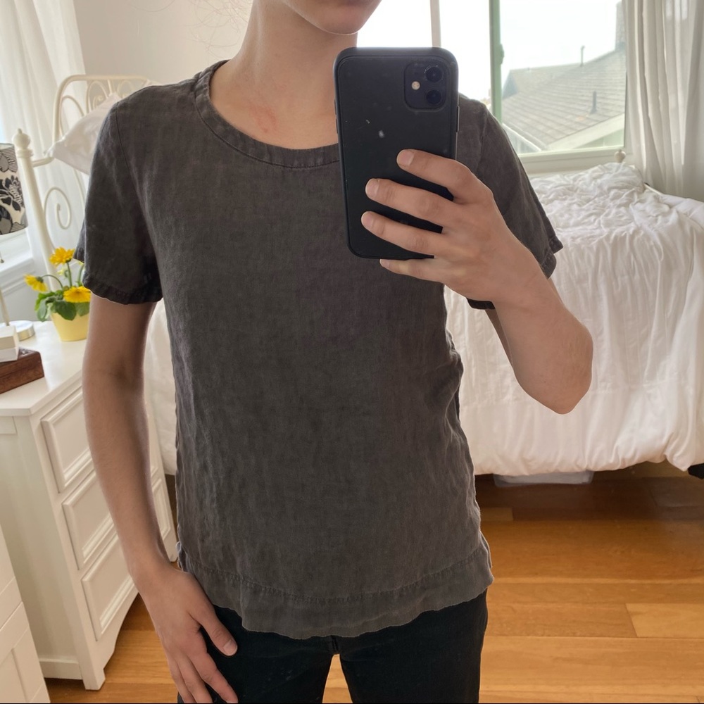 Gap Gray Linen T-Shirt